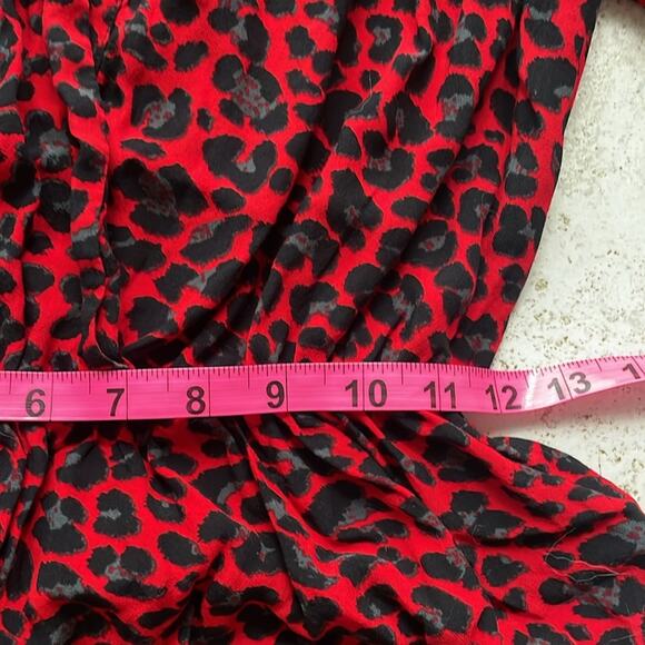 Zadig & Voltaire Reveal Leopard Print Long Sleeve Blouson Minidress - Picture 12 of 16